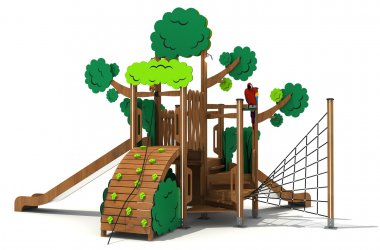 乐鱼LEYU游乐木质定制树形组